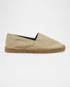 Saint Laurent Cotton Ysl Slip-on Espadrilles In Brown