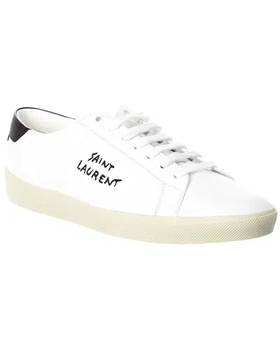 Saint Laurent Court Classic Leather Sneaker In White