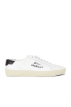 Saint Laurent Low-top Sneakers With Round Toe And Contrast Heel In White