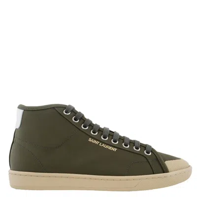 Saint Laurent Court Classic Sl 39 Midtop Sneakers In Gray