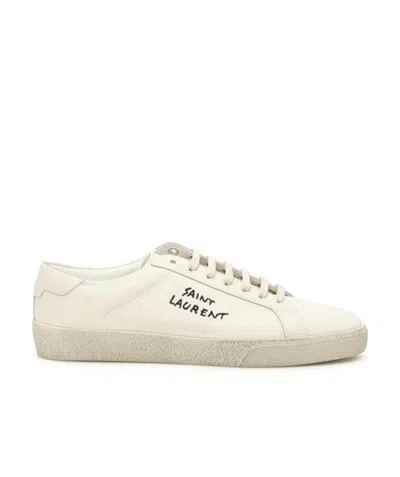 SAINT LAURENT SAINT LAURENT COURT CLASSIC SL/06 EMBROIDERED SNEAKERS