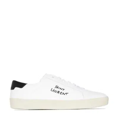 SAINT LAURENT SAINT LAURENT COURT CLASSIC SL/06 EMBROIDERED SNEAKERS