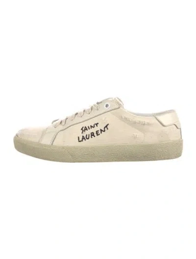 Pre-owned Saint Laurent Court Classic Sl/06 Sneakers In Neutrals