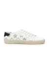 Saint Laurent Signature California Stars Sneakers Flat Heel Leather Up In White