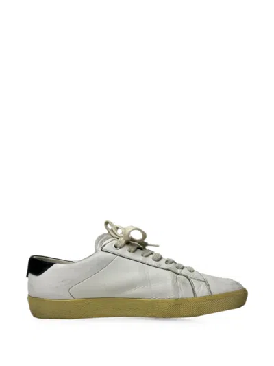 Pre-owned Saint Laurent Court Classic Sl/06 Sneakers In White