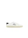 Saint Laurent Low-top Sneakers With Round Toe And Contrast Heel In White