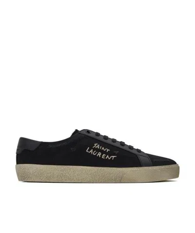 Saint Laurent Court Classic Sneakers In Black