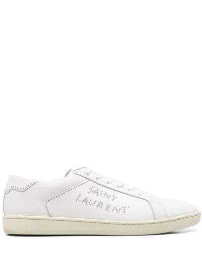 Pre-owned Saint Laurent Court Classic Sneakers In White