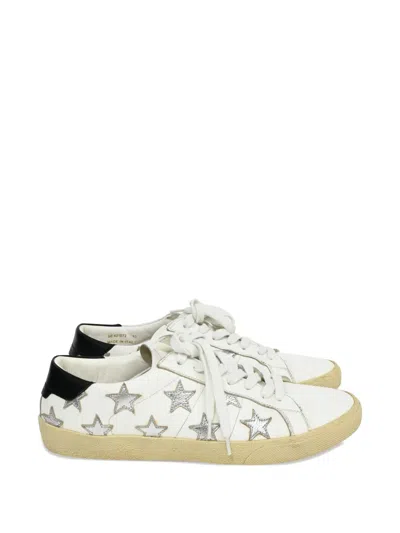 Pre-owned Saint Laurent Court Classic Sneakers In White