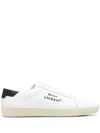 Saint Laurent Leather Men Shoes Sneaker Rubber Sole In White
