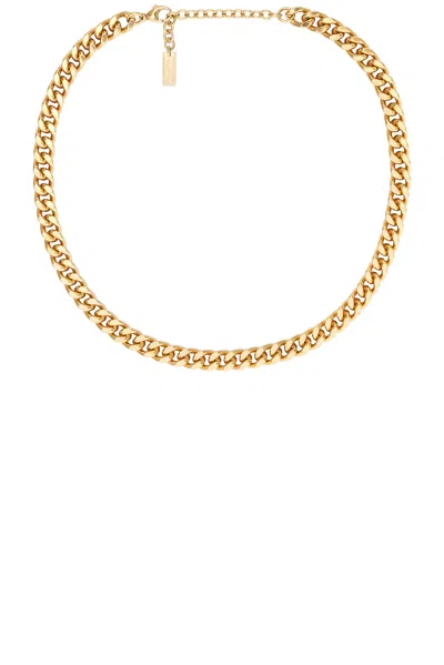 Saint Laurent Court Necklace In Or Laiton