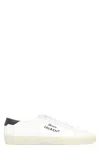 Saint Laurent Leather Men Shoes Sneaker Rubber Sole In White