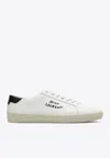 Saint Laurent Leather Men Shoes Sneaker Rubber Sole In White