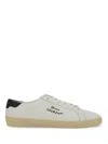 Saint Laurent Leather Men Shoes Sneaker Rubber Sole In Gray