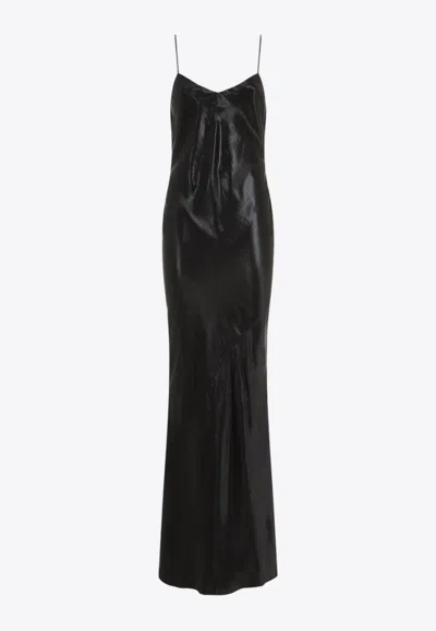 SAINT LAURENT COWL BACK MAXI DRESS