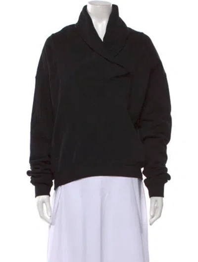 Pre-owned Saint Laurent Cowl Neck Long Sleeve Sweatshirt In Black/neutrals