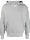 Saint Laurent Ysl Universite Distressed Grey Hoodie In Gray