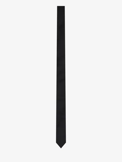 Saint Laurent Skinny Evening Tie In Black