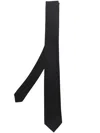 Saint Laurent Signature Evening Skinny Tie In Silk Grosgrain Accessories In Black