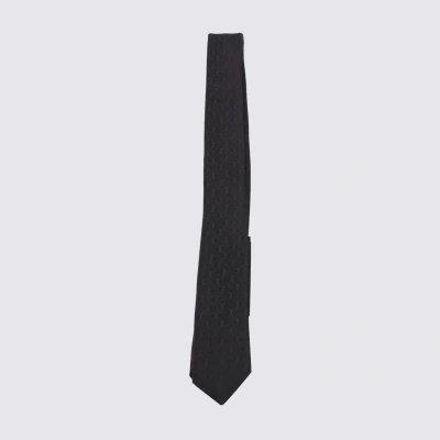 Saint Laurent Cravatte Nero In Black
