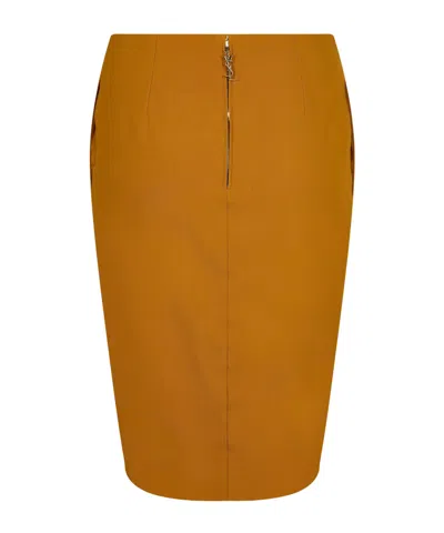 Saint Laurent Crayon Stone Midi Skirt In Animal Print