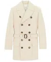 Saint Laurent Saharienne Jacket In Ivory