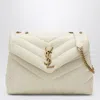 SAINT LAURENT SAINT LAURENT CREAM-COLOURED SMALL YSL LOULOU BAG