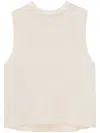 SAINT LAURENT CREAM WHITE SILK TOP FOR WOMEN