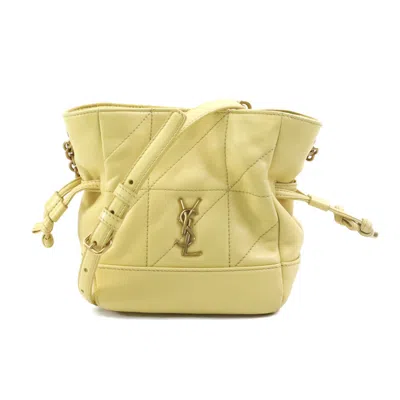 Pre-owned Saint Laurent Cream Yellow Leather Shoulder Bag () In Cream, Yellow