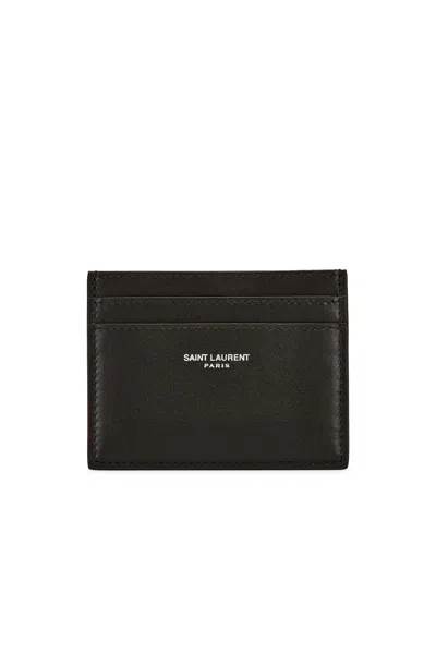 Saint Laurent Credit Card Case In Light Musk