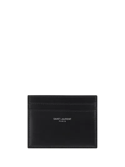 Saint Laurent Credit Card Case In Nero