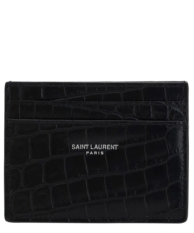 Saint Laurent Credit Card Holder In Black