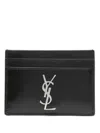 Saint Laurent Monogram Black Credit Card Holder Men In Black