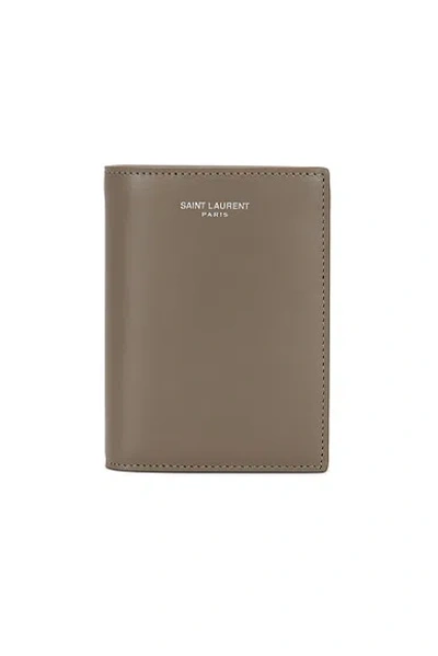 Saint Laurent Credit Card Wallet In Brown