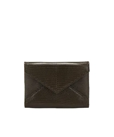 Saint Laurent Credit Card Wallet In Green