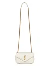 Saint Laurent Crema Soft Loulou Mini Crossbody Bag In White