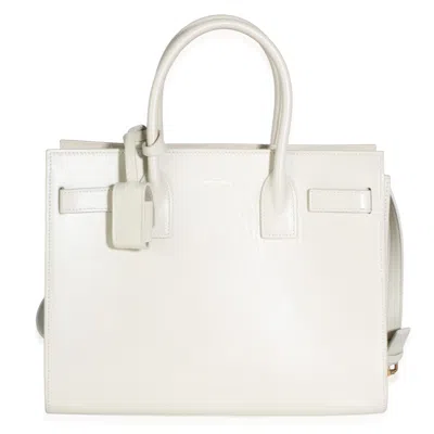 Pre-owned Saint Laurent Crema Soft Smooth Calfskin Baby Sac De Jour