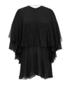 Saint Laurent Backless Romper In Silk Crepe Muslin In Black
