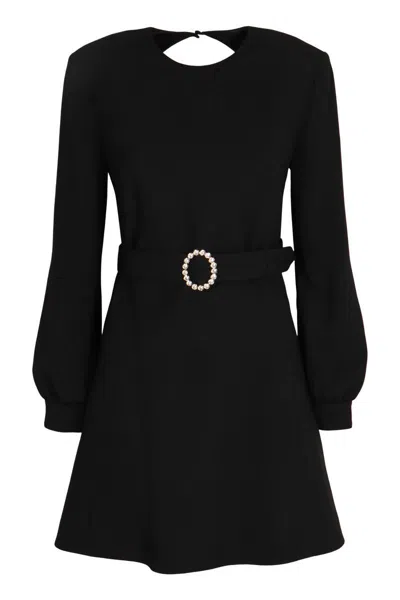 Saint Laurent Crepe Dress In Black