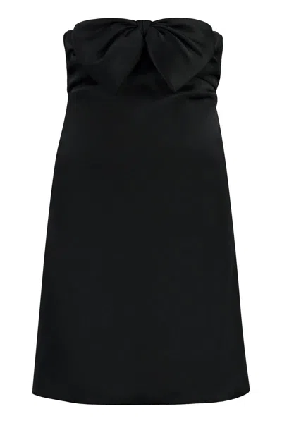 Saint Laurent Crepe Dress In Black