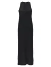 Saint Laurent Women Crepe Satin Dress In Black
