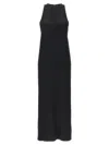 Saint Laurent Women Crepe Satin Dress In Black