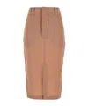 Saint Laurent Gonna In Crepe Rosa Carne Donna In Pink