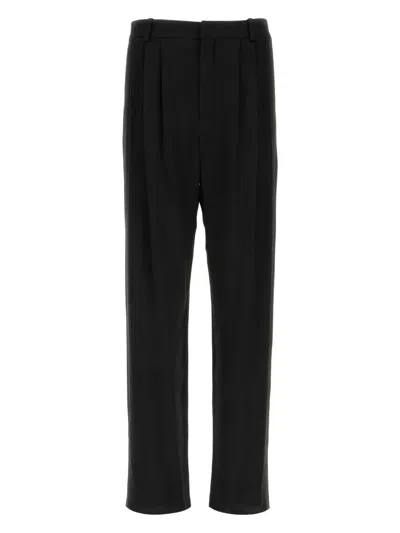 Saint Laurent Black Crepe Wide-leg Pant
