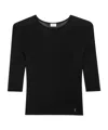 Saint Laurent Cassandre Cropped Top In Black