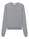 Saint Laurent Crew-neck Jumper In Gray