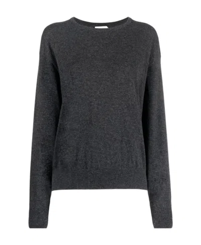 Saint Laurent Crew-neck Jumper In Gray