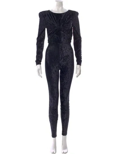 Pre-owned Saint Laurent Crew Neck Jumpsuit W/ Tags In Black