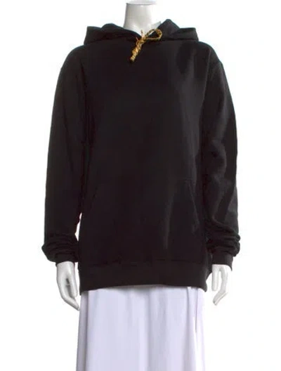 Pre-owned Saint Laurent Crew Neck Long Sleeve Hoodie In Black