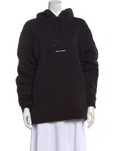 Pre-owned Saint Laurent Crew Neck Long Sleeve Hoodie In Black